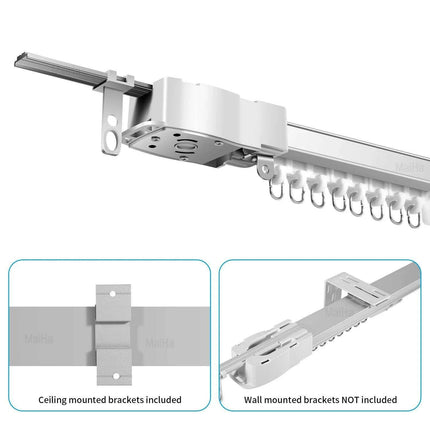 Smart Adjustable Electric Curtain Track System with WiFi Control and Telescopic Design - Très Elite
