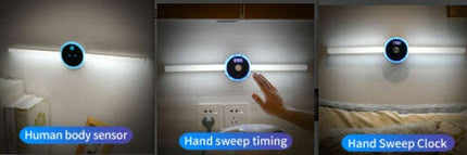 Smart Cabinet Light Clock Timing Sensor Light Removable LED Wardrobe Light Manual Sweep Switch Light - Très Elite