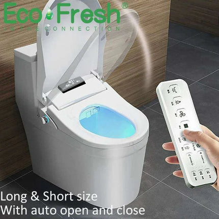 Smart EcoComfort Automatic Bidet Toilet Seat with Remote Control and Night Light - Très Elite