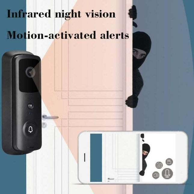 Smart HD Wireless Doorbell Camera with Night Vision & Two-Way Intercom