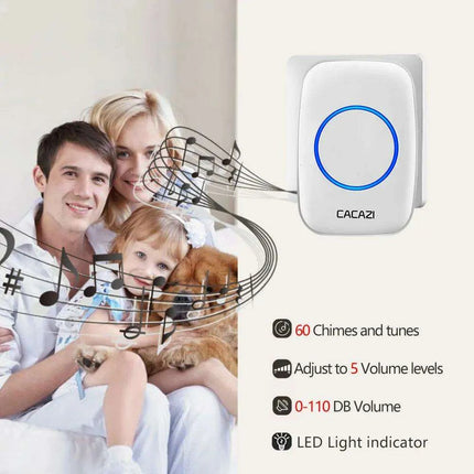 Smart Home Wireless Doorbell System with Emergency SOS Feature, 80M Range, Multi-Receiver Compatibility, and Custom Ringtone Options - Très Elite