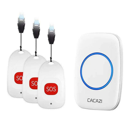 Smart Home Wireless Doorbell System with Emergency SOS Feature, 80M Range, Multi-Receiver Compatibility, and Custom Ringtone Options - Très Elite