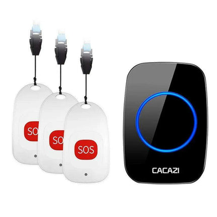 Smart Home Wireless Doorbell System with Emergency SOS Feature, 80M Range, Multi-Receiver Compatibility, and Custom Ringtone Options - Très Elite