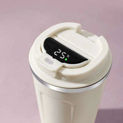Smart Insulated Coffee Mug with LED Temperature Indicator - 380/510ml Stainless Steel Cup - Très Elite