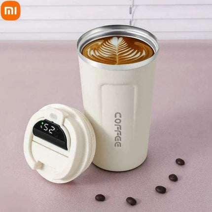 Smart Insulated Coffee Mug with LED Temperature Indicator - 380/510ml Stainless Steel Cup - Très Elite