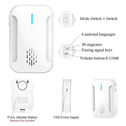 Smart Motion-Sensing Doorbell with 280m Detection Range for Ultimate Security Solutions - Très Elite