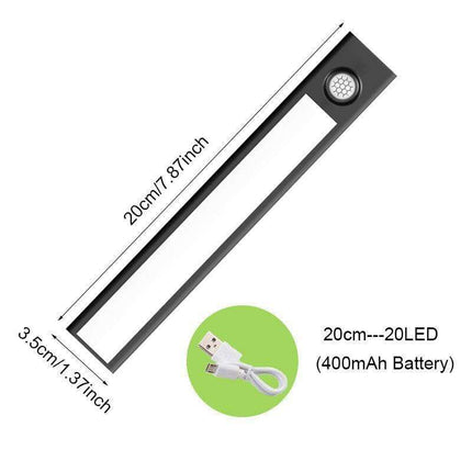 Smart Motion-Sensing USB Rechargeable LED Under Cabinet Light for Effortless Illumination - Très Elite