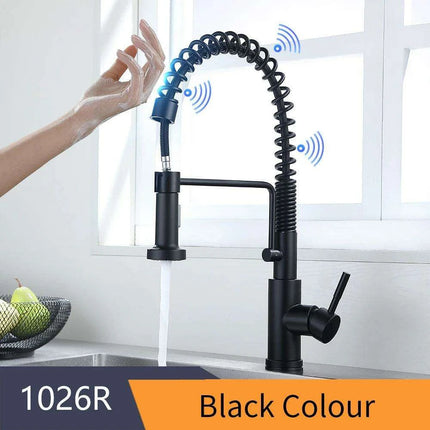 Smart Touch Sensor-Enabled Rotating Kitchen Faucet with Innovative Design - Très Elite