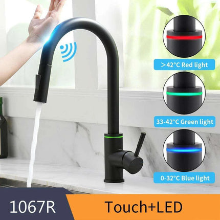 Smart Touch Sensor-Enabled Rotating Kitchen Faucet with Innovative Design - Très Elite