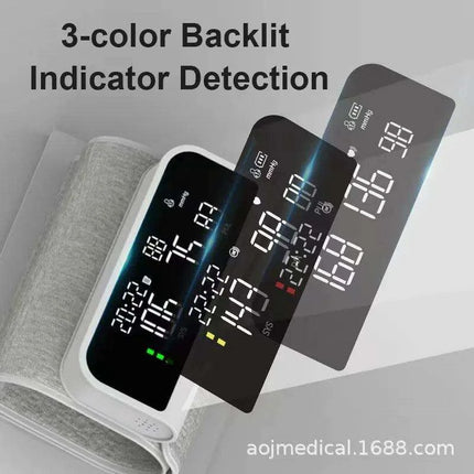 Smart USB Arm Blood Pressure Monitor with Large LCD for Convenient Home Health Tracking - Très Elite
