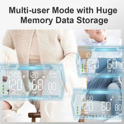 Smart USB Arm Blood Pressure Monitor with Large LCD for Convenient Home Health Tracking - Très Elite