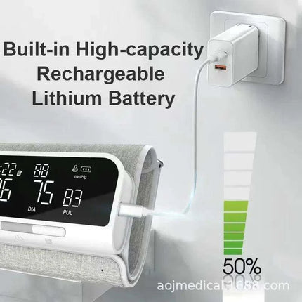 Smart USB Arm Blood Pressure Monitor with Large LCD for Convenient Home Health Tracking - Très Elite