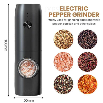 Smart USB Rechargeable Salt and Pepper Grinder with Adjustable Coarseness and LED Indicator - Très Elite