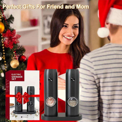 Smart USB Rechargeable Salt and Pepper Grinder with Adjustable Coarseness and LED Indicator - Très Elite