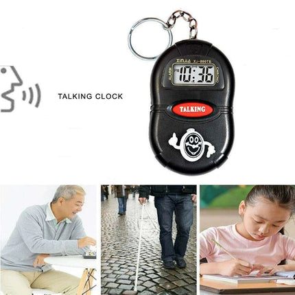 Smart Voice-Activated Talking Clock for Visually Impaired and Seniors - Clear Time Announcer with Multiple Alarm Options - Très Elite