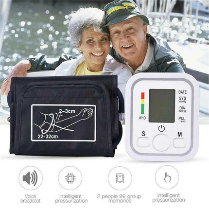 Smart Voice-Controlled Digital Arm Blood Pressure Monitor for Home Health Management..
