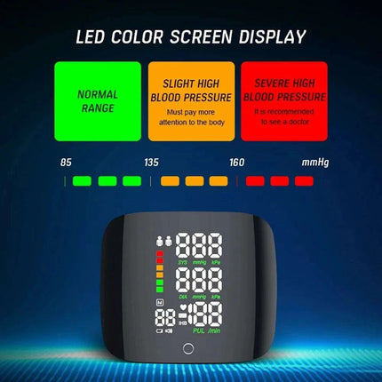 Smart Voice-Controlled Rechargeable Blood Pressure and Heart Rate Monitor with LCD Screen - Très Elite
