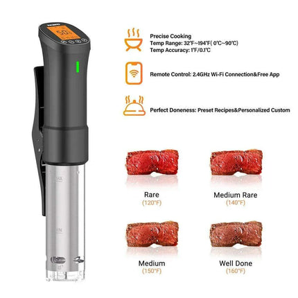 Smart Wi-Fi Sous Vide Immersion Cooker – ISV-200W Stainless Steel