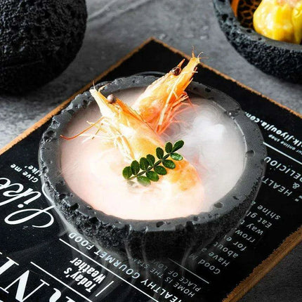 Smoky Volcano Inspired Porcelain Bowl Collection for Culinary Masterpieces - Très Elite
