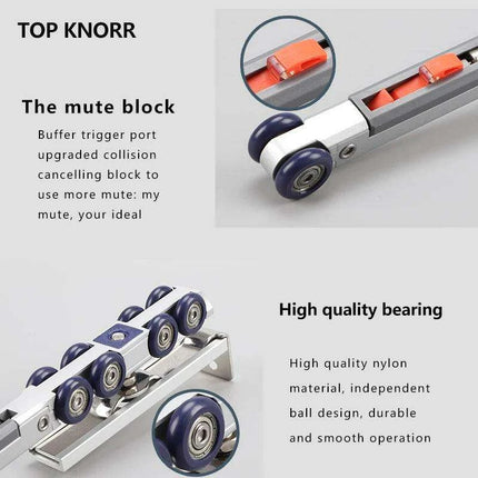 SmoothSlide Premium Sliding Door Hardware Kit for Home Improvement - Très Elite