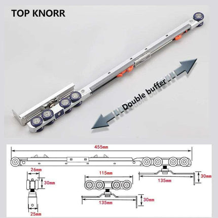 SmoothSlide Premium Sliding Door Hardware Kit for Home Improvement - Très Elite