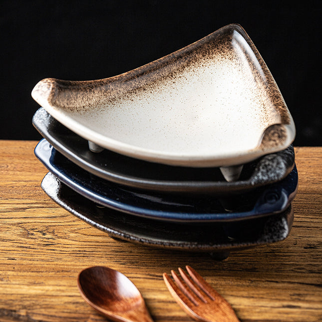 Snack Plate Creative Japanese Ceramic Art Plate Fruit Plate- Très Elite- Très Elite