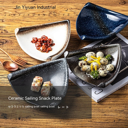 Snack Plate Creative Japanese Ceramic Art Plate Fruit Plate - Très Elite