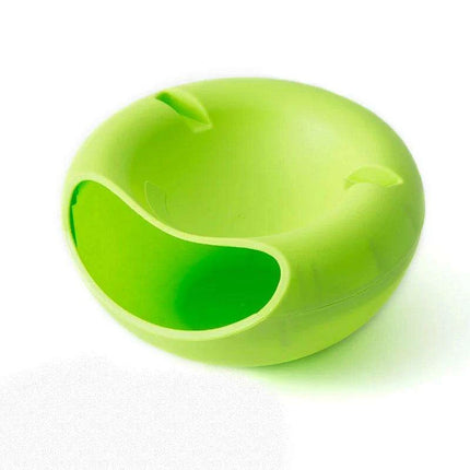 Snack & Stream Plate with Dual Compartments and Phone Dock - Your Perfect Snacking Partner..