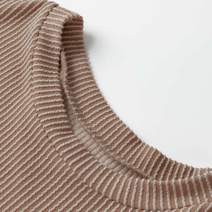 Snug Brown Colorblock Lounge Set for Ultimate Relaxation - Très Elite