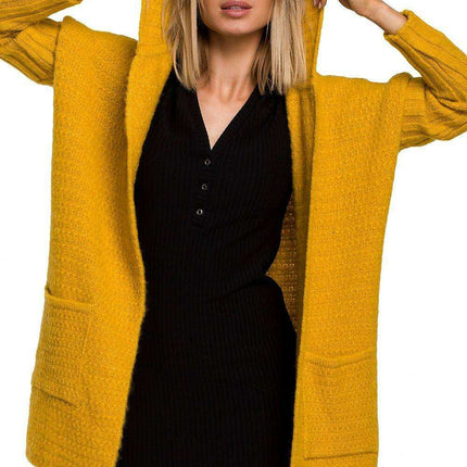 Snug Oversized Knit Cardigan with Hood - Très Elite