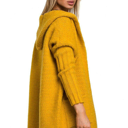 Snug Oversized Knit Cardigan with Hood - Très Elite