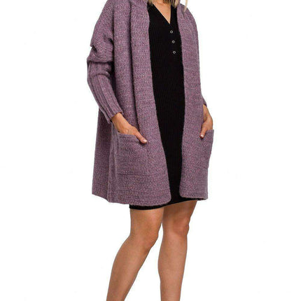 Snug Oversized Knit Cardigan with Hood - Très Elite