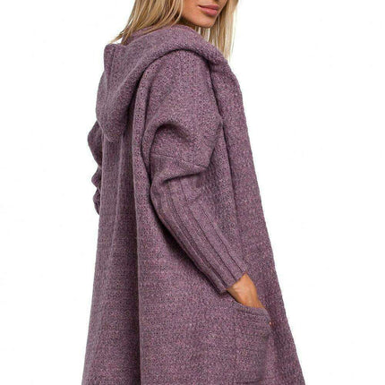 Snug Oversized Knit Cardigan with Hood - Très Elite