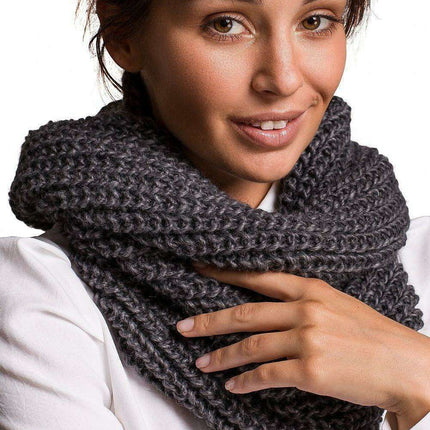 Snug Ribbed Winter Infinity Scarf