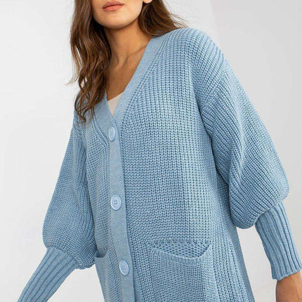 Snuggly Buttoned Knit Long Cardigan