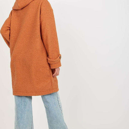 Snuggly Hooded Plush Button-Up Coat - Très Elite