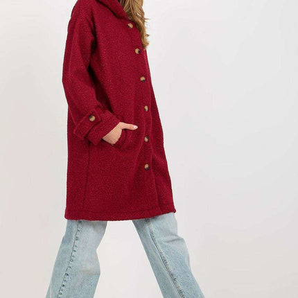 Snuggly Hooded Plush Button-Up Coat - Très Elite