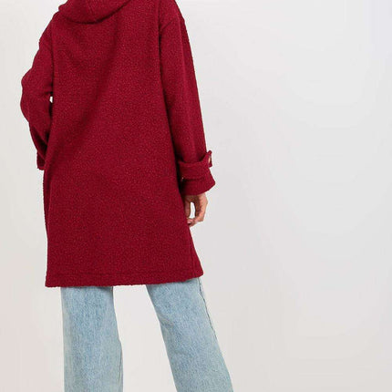 Snuggly Hooded Plush Button-Up Coat - Très Elite