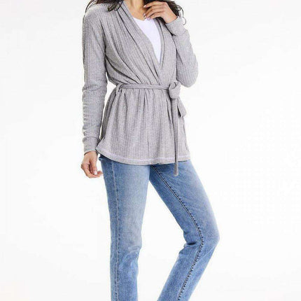 Snuggly Wrap Belted Shawl Cardigan - Très Elite