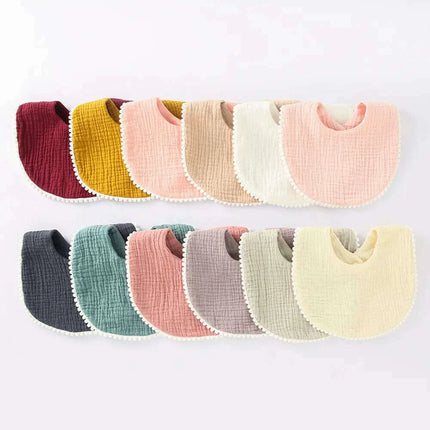 Soft Cotton Baby Bibs with Absorbent Lace - Perfect for Newborns and Toddlers - Très Elite