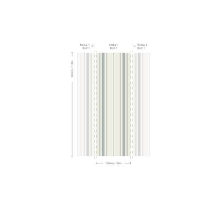 Wallcolors Tapeta Soft Stripe Wallpaper - Durable, Easy to Install