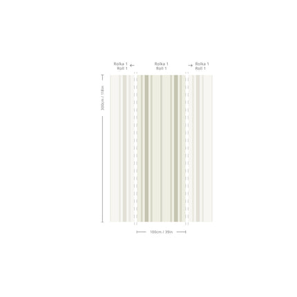 Wallcolors Tapeta Soft Stripe Wallpaper - Durable, Easy to Install