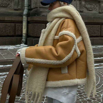 Soft Touch Women's Lambswool Plush Jacket - Relaxed Fit - Très Elite