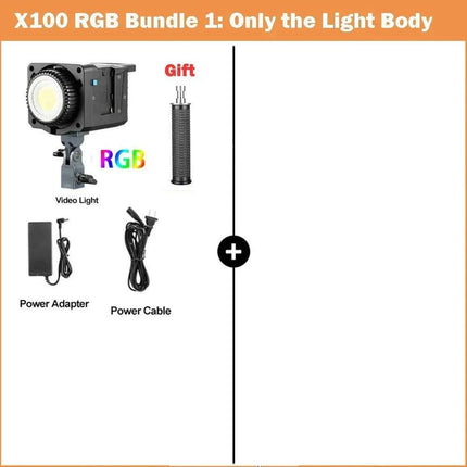 Sokani X100 Professional 100W Bi-Color RGB LED Video Light with Mobile App Control - Très Elite