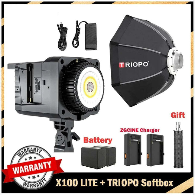 Sokani X100 Professional 100W Bi-Color RGB LED Video Light with Mobile App Control