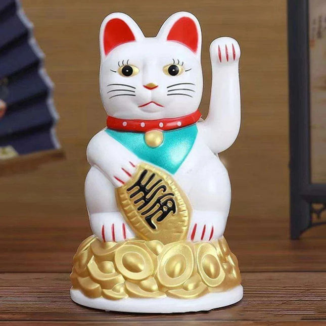 Solar Golden Waving Cat - Eco-Friendly Maneki Neko for Prosperity and Good Luck Decor