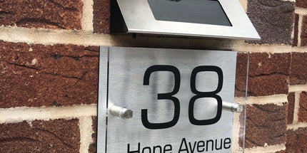 Solar Powered Doorplate Light Digital Address Indication Number Plate Light Control Door Number Warning Sign