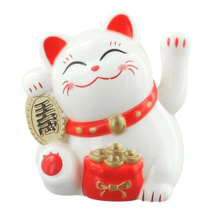 Solar-Powered Lucky Cat Figurine for Abundance and Good Fortune - Très Elite