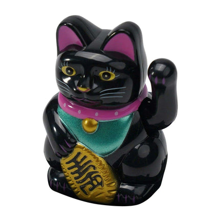 Solar-Powered Lucky Cat Figurine for Abundance and Good Fortune - Très Elite
