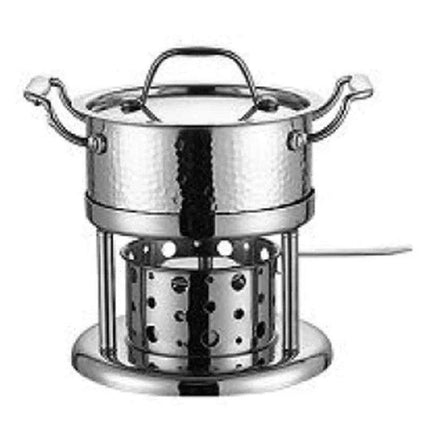 Solo Dining Stainless Steel Pot Set with Integrated Alcohol Burner..